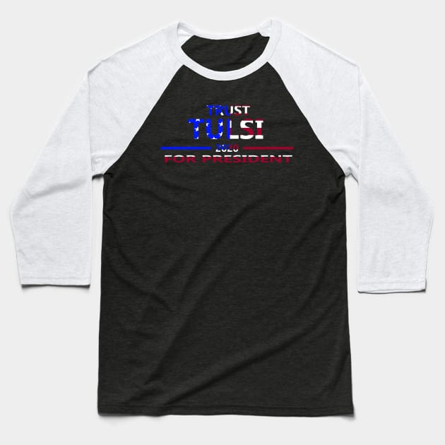 trust tulsi for president 2020 Baseball T-Shirt by CloudyStars